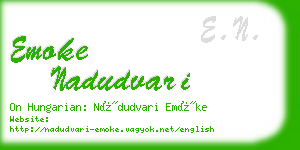 emoke nadudvari business card